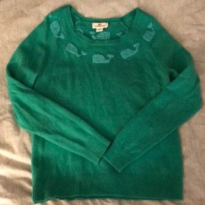 Vineyard Vines Lambswool Sweater Green Sz M
